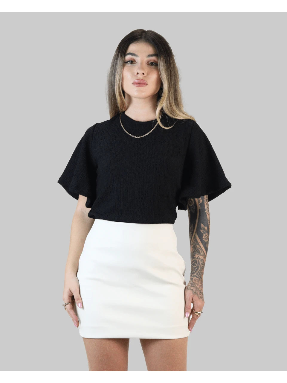 Blusa Feminina Elegante de Festa com Manga Curta